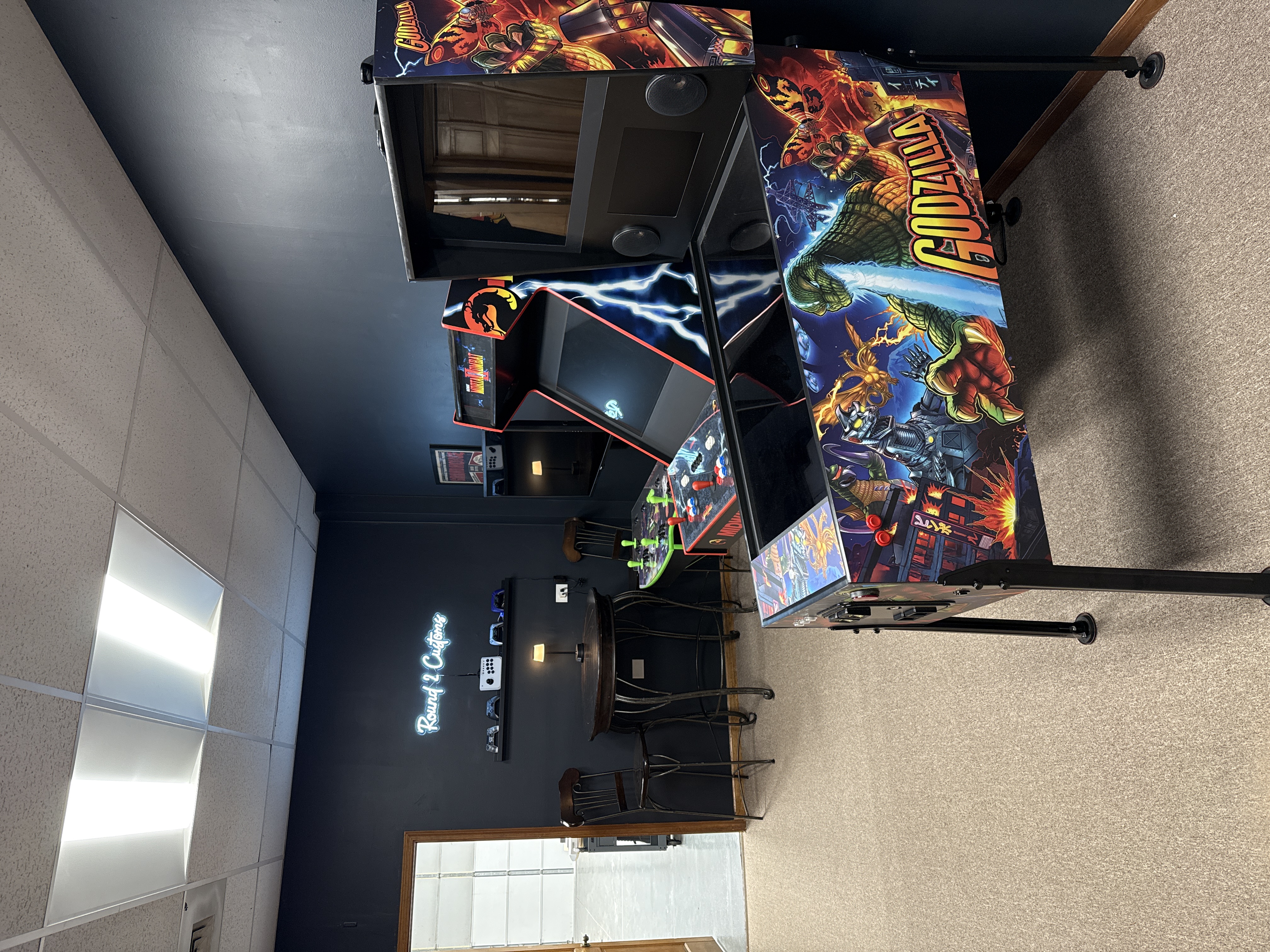 Cabinet wiring in progress