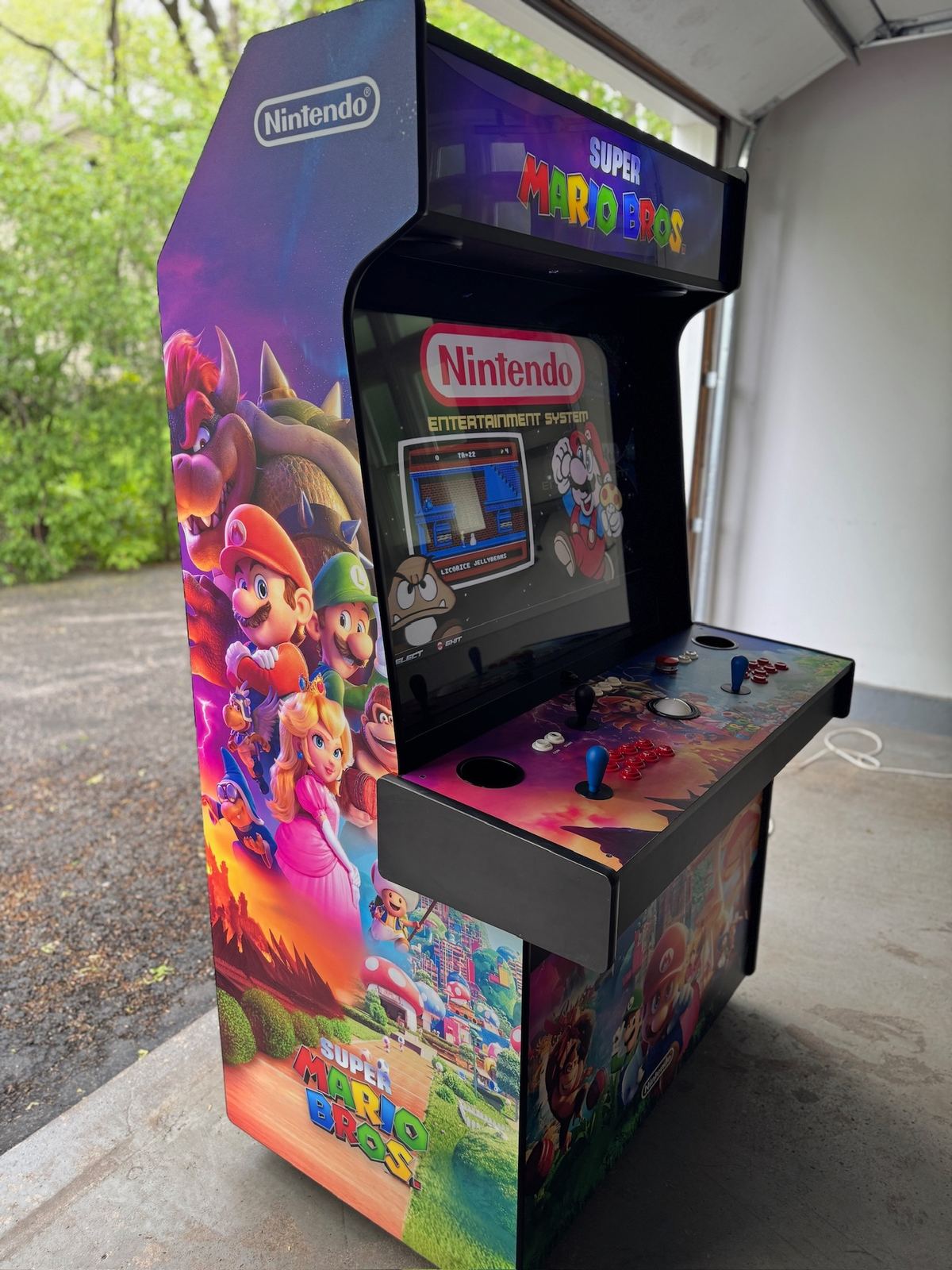 Super Mario Bros upright arcade cabinet