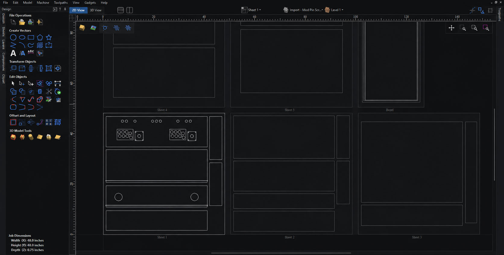 Retro Studio cabinet modelled in CAD