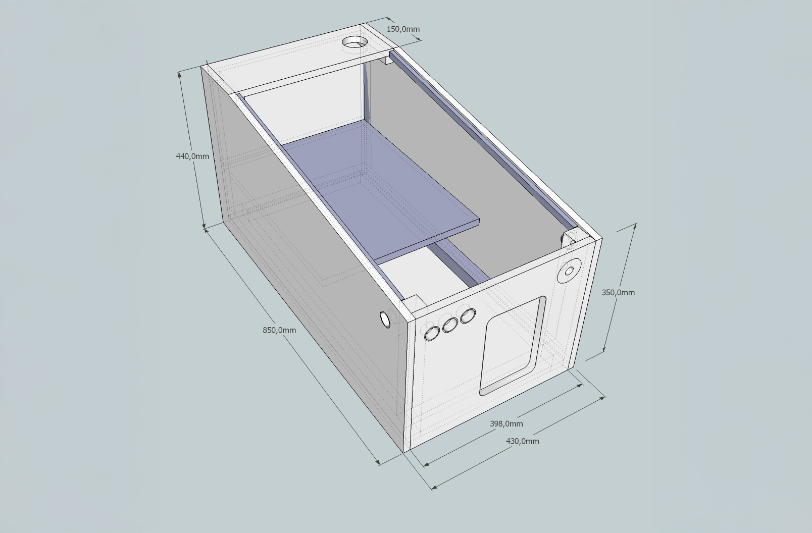 VPIN Classic cabinet modelled in CAD